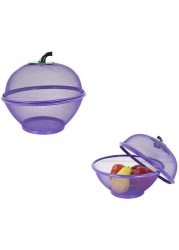 Drain Basket Grid Fruit Basket Table Decoration Multi function Household purple