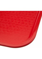 Carlisle Paddles CT121605 Caf Standard Cafeteria / Fast Food Tray, 12 x 16, Red (Pack of 24)