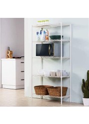 Doreen 5 Tier Storage Rack Wire Shelving Unit Storage Shelves Metal for Pantry Closet Kitchen Laundry 660Lbs Capacity 23.6&quot; L x 14&quot; W x 59.1&quot; H White