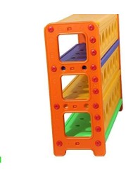 Idealt - Multi-Fuction Storage Organizer 3-Tier Shoe Rack Bookcase Book Shelf For Kids Corner Shelf