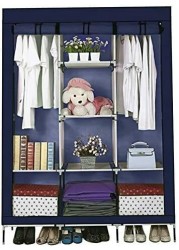 Generic Portable Wardrobe/Closet-Clothes Organizer, Non-Woven Fabric Cloth Cabinet/Storage Organizer With Cover For Multipurpose