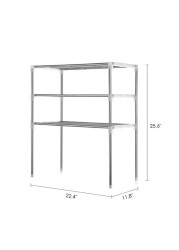 Decdeal - 3-Tier Multi-functional Kitchen Storage Shelf Rack Microwave Oven Shelving Unit