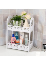 LINGWEI Two-tier Multi-Purpose Organizer Bathroom Organizer Countertop Shower Caddy Kitchen Shelf Cabinet Organizer Spice Rack Toiletries Rack Storage Shelf Desktop Caddy Shelf