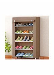 Generic 5-Tier Shoe Rack Coffee 55X7X22Centimeter