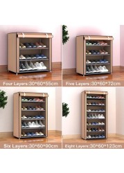 Generic-Non-woven Storage Shoe Rack Hallway Cabinet Organizer Holder 3/4/5/6/8 Layers Dustproof Assemble Shoes Shelf DIY Home Furniture