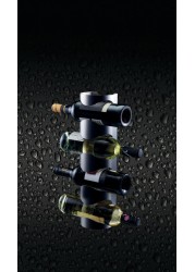 Barcraft Wall Mounted Stainless Steel 4 Bottle Wine Rack