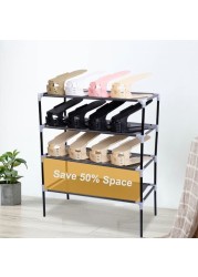 lavish  4 pcs DurableThickened shoe rack Adjustable Shoe Organizer Footwear Support Slot Space Saving Stand Shoes Storage Rack Shoebox Assorted