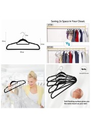 30-Piece Velvet Hanger, Non-Slip Hanger Space-Saving Hanger, Suit Hangers, Flat Design with 360&deg; Swivel Hook for Space Adaptive