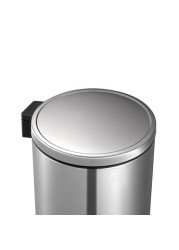 EKO Stainless Steel Step Trash Bin Metallic Silver 8L