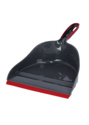 Delcasa 2-Piece Plastic Dustpan And Brush Set Grey/Red