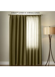 ECLIPSE Kendall Thermal Insulated Single Panel Rod Pocket Darkening Curtains for Living Room, 42&quot; x 84&quot;, Denim