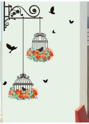 Generic Removeable Wall Stickers Wall Painting Birdcage Background Room Decoration Multicolour