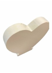 East Lady Decorative Wooden Heart Beige 7x8x2cm