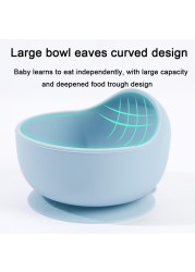 1 Set Baby Bowl and Bib Personalized Baby Name Dishes Non-slip Pottery Silicone Baby Feeding Bowl Tableware BPA Free for Baby Bowl