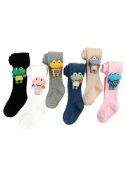 Spring Autumn Kids Baby Girls Frog Stockings Cute 3D Cartoon Frog Fashion Socks Tights Pantyhose for Children Girls 2-6y