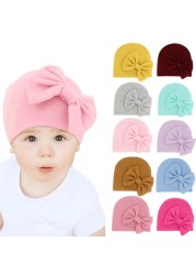 1 Set Newborn Beanie Gloves Set Baby Headband Hat Glove Kit Infant Autumn Winter Warm Cotton Head Wrap Glove Shower Gifts