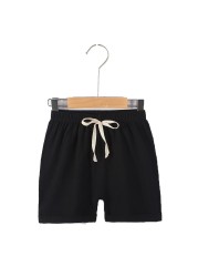 2021 Teenage Shorts Boy Girl 2 4 6 8 10 12 Y Linen Blue Black Short Pants Kids Boys Cotton Sports Beach Shorts Children Clothes