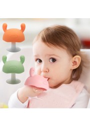 Baby Safe Silicone Teether Newborn Chew Training Toys Cute Mushroom Shape Teething Stick Boys Girls Baby Teether Smooth Soft