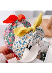 Children's Korean version versatile bow hairpin casual floral headband girls headdress baby accessories brand new