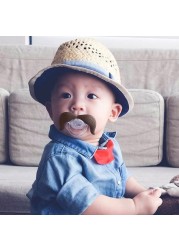 1/2pcs Baby Silicone Pacifier Funny Mustache Lip Shape Pacifier Doll Nipple Teething Toddler Pacy Orthodontic Soother Pacifier