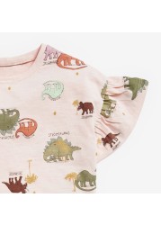 Maven Summer Baby Kids Animal Print T-Shirt Dinosuar Cute Soft Cotton T-Shirt For Kids 2-7 Years Tee