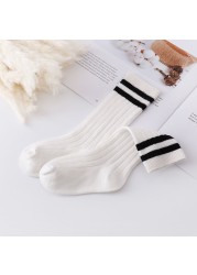 1-9 Years Kids Boys Toddlers Girls Socks Knee High Long Soft Cotton Baby Socks Stripped Children Socks School Clothes