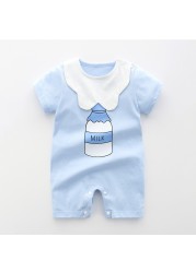 2022 Summer Short Sleeve Baby Girl Romper Cotton Infant Girls Clothes 0-3 Years Toddler Girl Romper Newborn Clothes Jumpsuits