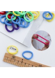 50pcs Set Colorful Girl Ornament Nylon Elastic Hair Bands Ponytail Hair Accessories Holder Rubber Bands Scrunchie Headband