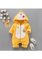 Baby one piece clothes cute warm newborn suit boy baby one piece clothes new style for out in autumn and winter