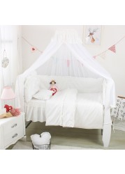 Baby bed around cradle protector lace bumper princess pattern solid color cotton bed sheet bedspreads four seasons universal