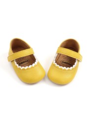 New Baby Boys Girls Leather Rubber Anti-slip First Walkers Baby Shoes Newborn Baby Girls Shoes