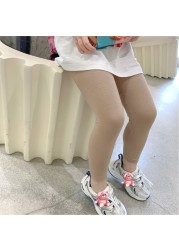 2022 Spring Girls Leggings Kids Cotton High Quality Skinny Pants Children Soft Stripe Legging Casual Girl Elastic Trousers