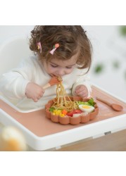 High chair custom pure color placemat feeding solid food dining plate placemat soft silicone table mat tableware baby stuff