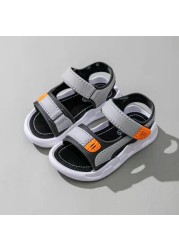 Children Summer Boys Sandals Leather Baby Shoes Kids Flat Baby Sports Beach Shoes Soft Non-slip Casual Baby Sandal