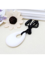 1pc Silicone Teardrop Necklace Teething Necklace for Autism Teether Chew Sensory