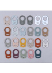 5pcs/lot Dummy Pacifier Holder Clip Adapter Ring Button Pattern Pacifier Adapter DIY Baby Shower Gift Accessories Baby Stuff