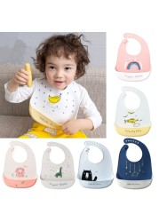 Waterproof Baby Bibs For Babies Burp Feeding Cloth Adjustable Silicone Bibs Saliva Dripping Newborn Infant Saliva Towel Bandana