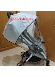 Stroller accessories waterproof rain cover transparent wind dust shield zipper open raincoat for baby stroller cover