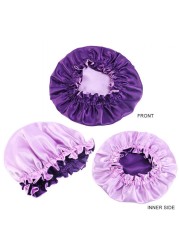 Baby Silky Silk Bonnet Double Layer Adjustable Sleep Cap Girl Night Turban Children Solid Headwear Cute Hat Fashion Hair Wear