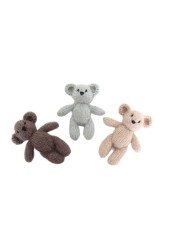 Newborn Teddy Bear Photography Accessories Knit Angola Teddy Rabbit Stuffed Animal Toy Photo Accessories