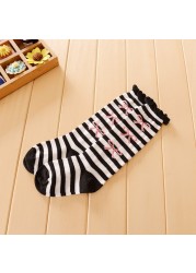 3 Pairs Kids Girls Boys Toddlers Girls Socks Knee High Long Soft Cotton Baby Socks Stripped Children Socks School Clothes