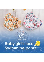 Happyflute - Newborn Lace Printed Cloth Diapers, 3 Sizes, Leakproof, High Quality, Swimming Diapers