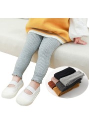 Girls Leggings Children Pants Infant Newborn Kids Leggings Toddler Girl Trousers Ribbed Leggings Spring Autumn Cotton