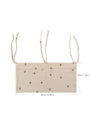 1pc Baby Bed Storage Bag Baby Crib Organizer Hanging Bag for Baby Multipurpose Crib Newborn Hanging Diaper Toy Tissue