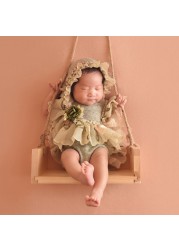 Newborn Photography Props Photo Swing Seats With Beautiful Flower Vine Baby Photo Studio Shoot Photo Studio Equipment