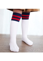 Kids Boys Toddlers Girls Socks Knee High Long Soft Cotton Baby Socks Stripped Children Socks School Clothes 4-9 Years