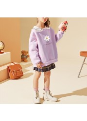 Ton Lion Kids Printed Long Sleeve Spring and Autumn Girls Fashion Casual Loose Round Neck Sweater 5-12 Years