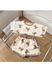 Baby Boys and Girls Summer Clothes Soft Cotton Baby Short Sleeve Tops + Pants 2 Pieces Baby Clothing Sets