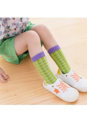 3pcs/lot Spring and Autumn 3-8T Children's Socks Baby Girls Mid Tube Socks Toddler Socks Comfortable Soft Picnic Infant Socks