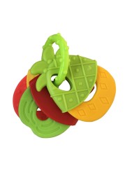 Baby Fruit Pattern Soft Rubber Rattle Toy Teether Newborn Chews Food Grade Silicone Teething Infant Training Bed Toy Chewing Baby Toys